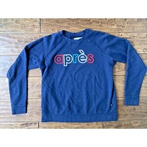 Sol Los Angeles Apres Pullover Long Sleeve Embroidered Small 100% Cotton